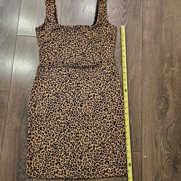 H&M Women's Leopard Animal Print Bodycon Sleeveless Mini Party Dress Size S - Picture 10 of 15